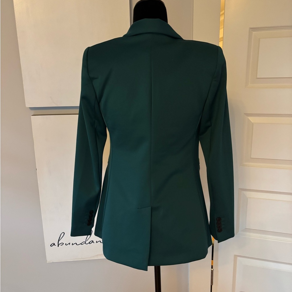 Express Teal Double-Breasted Blazer - image 3